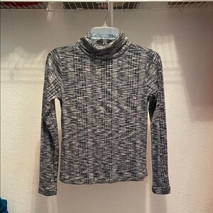 Knox Rose Navy and Blues Turtleneck Blouse